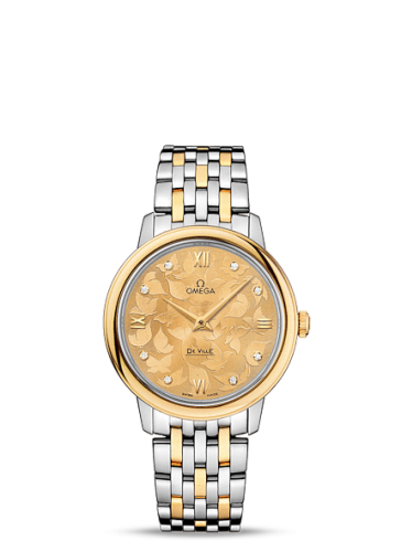 Omega De Ville Prestige Quartz 32.7 Butterfly Yellow Gold / Stainless Steel